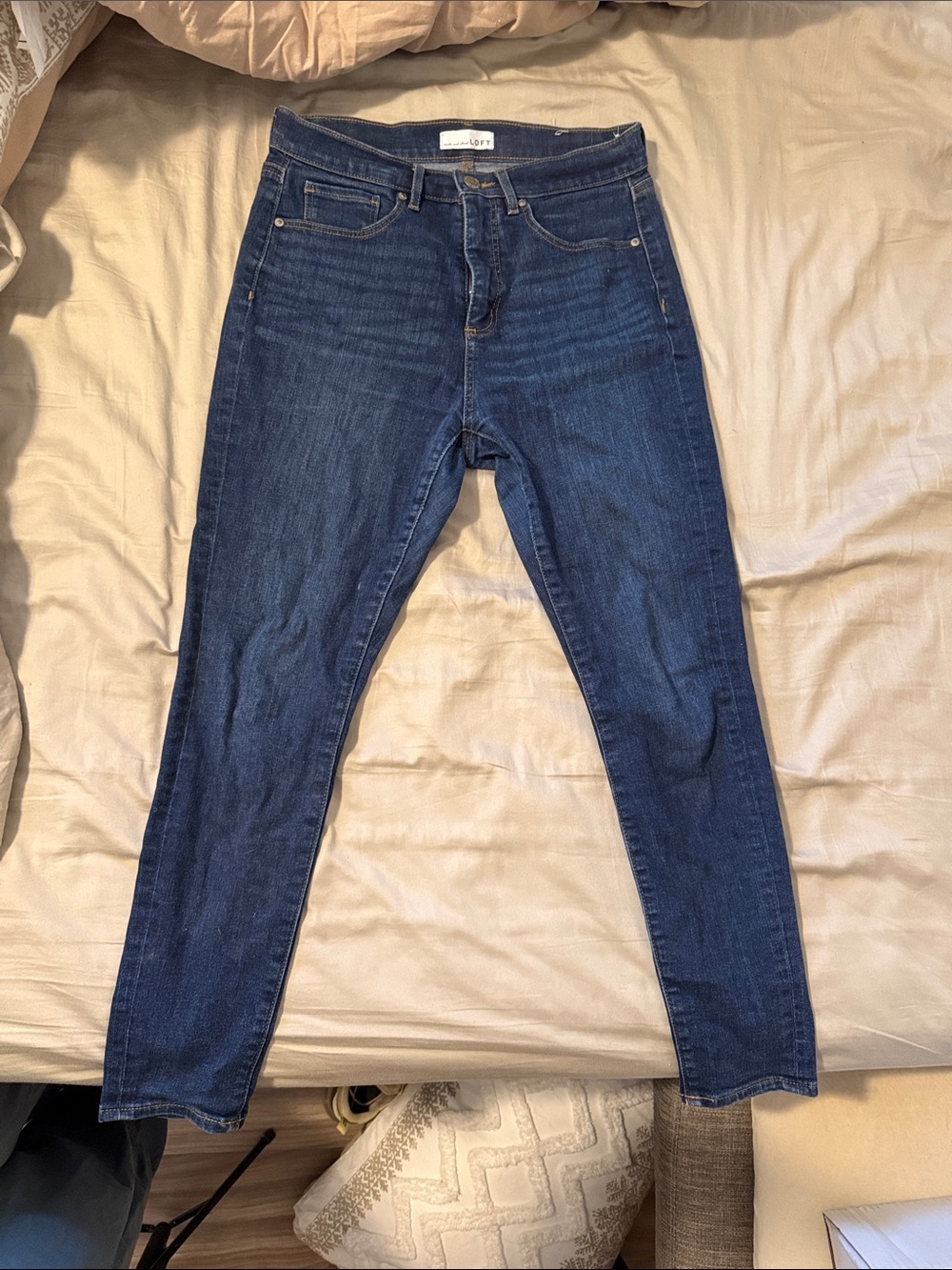 LOFT dark indigo denim jeans skinny jeans